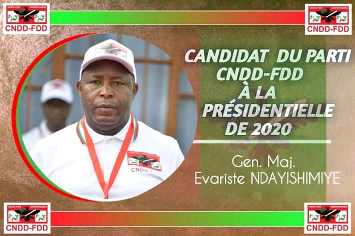 Le Général Major Evariste Ndayishimiye ; candidat du CNDD-FDD aux ...