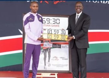 Umukuru w’Igihugu ca Kenya William Ruto yashimiye Sebastian Sawe