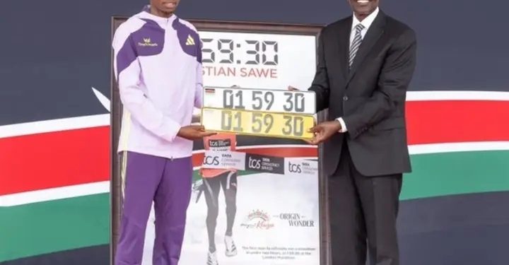 Umukuru w’Igihugu ca Kenya William Ruto yashimiye Sebastian Sawe