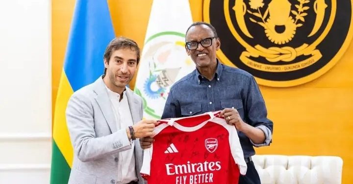 Perezida Paul Kagame yaraye akeje umugwi wa Arsenal ku ntsinzi waraye uronse